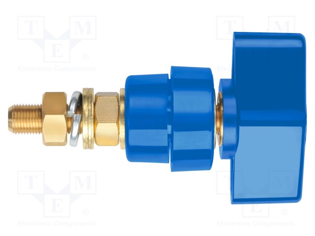 Laboratory clamp; blue; 1kVDC; 100A; Contacts: brass; 81mm
