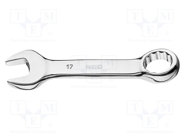 Wrench; combination spanner; 17mm; Chrom-vanadium steel; L: 129mm