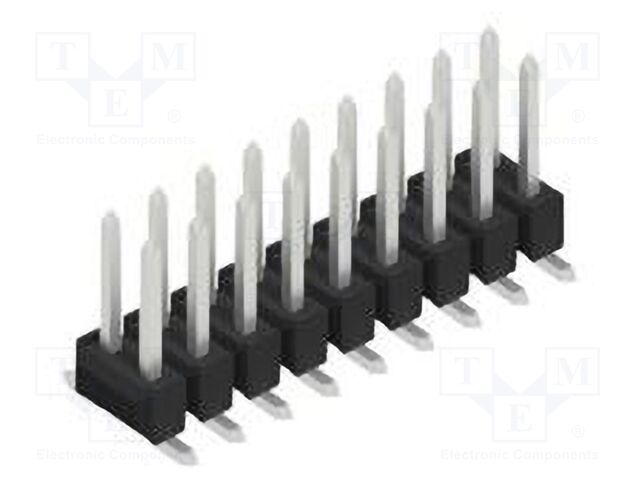 Connector: pin strips; pin header; male; PIN: 18; 2.54mm; SMT; 2x9