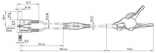 Test leads; Urated: 30VAC; Urated: 60VDC; Inom: 10A; red and black