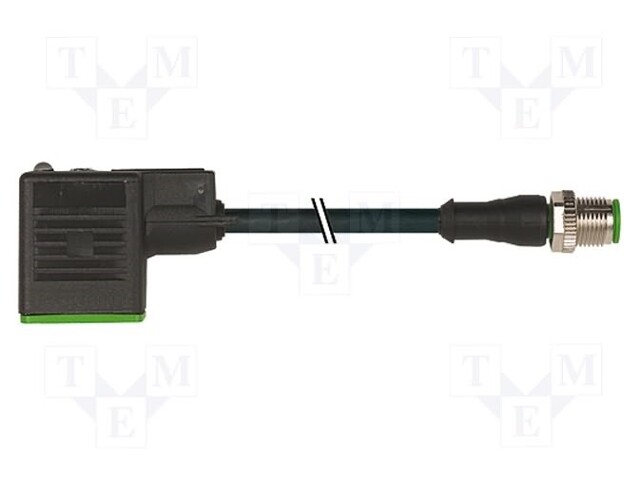 Connection lead; plug; PIN: 3; Contacts ph: 10mm; 4A; female; 24VDC