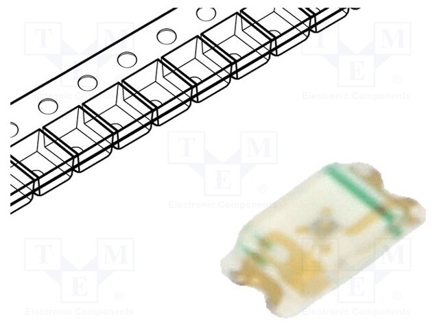 LED; SMD; 0603; green; 56÷120mcd; 1.6x0.8x0.36mm; 3V; 5mA; 68mW