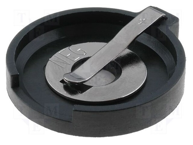 Socket; Mounting: THT,horizontal; Batt.no: 1; Ø: 20mm; 5.9mm