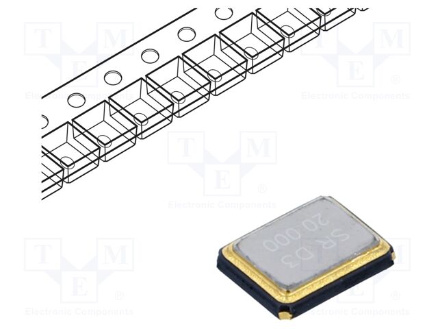 Resonator: ceramic; 20MHz; ±10ppm; 9pF; SMD; 3.2x2.5x0.7mm