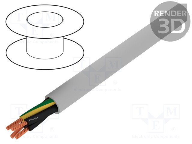 Wire; stranded; Cu; JZ-500; 4G4mm2; unshielded; PVC; 300/500V