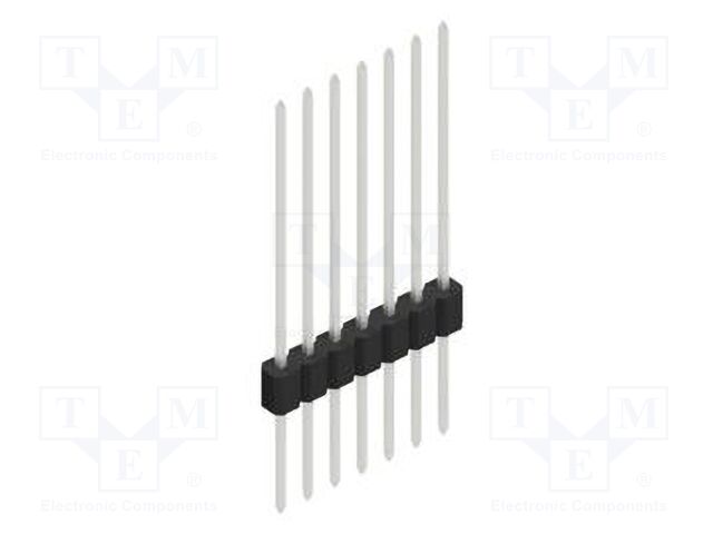 Connector: pin strips; pin header; male; PIN: 7; 1.27mm; THT; 1x7