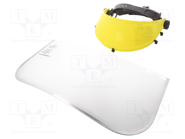 Face protection; CE,EN166: 2001; Cover material: polycarbonate