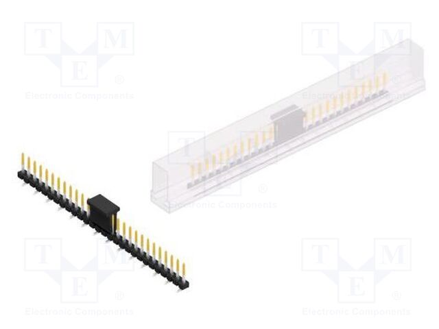 Connector: pin strips; pin header; male; PIN: 28; 2.54mm; SMT; 1x28