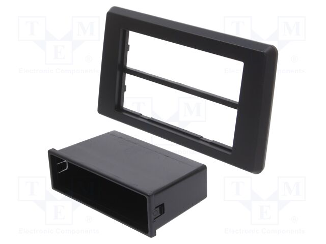 Radio frame; Nissan,Opel,Renault; 2 DIN; black