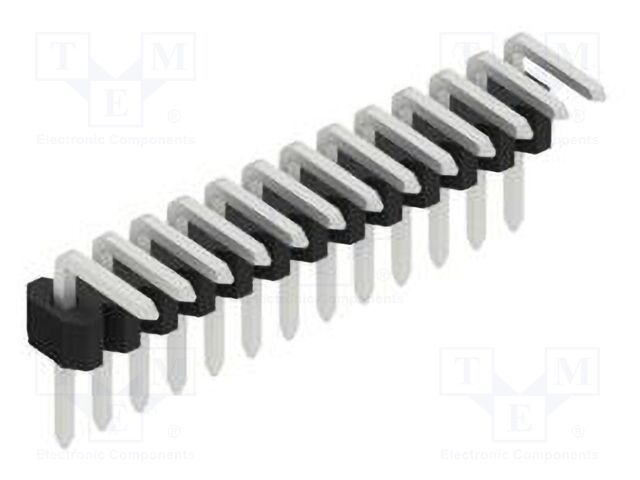 Connector: pin strips; pin header; male; PIN: 13; 1.27mm; THT; 1x13