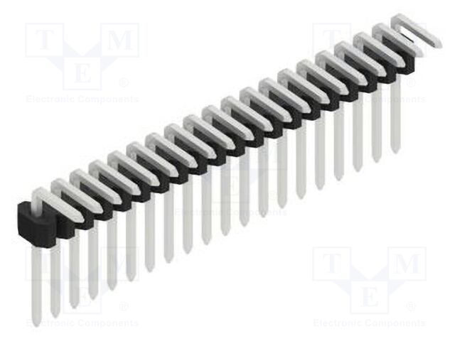 Connector: pin strips; pin header; male; PIN: 20; 1.27mm; THT; 1x20