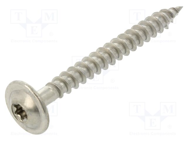 Screw; 8x80; Head: oval; A2 stainless steel; for wood