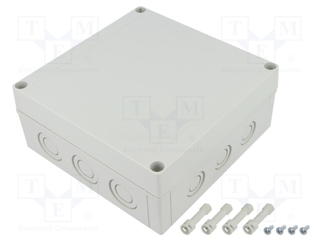 Enclosure: multipurpose; X: 180mm; Y: 180mm; Z: 75mm; MNX; grey; IK08