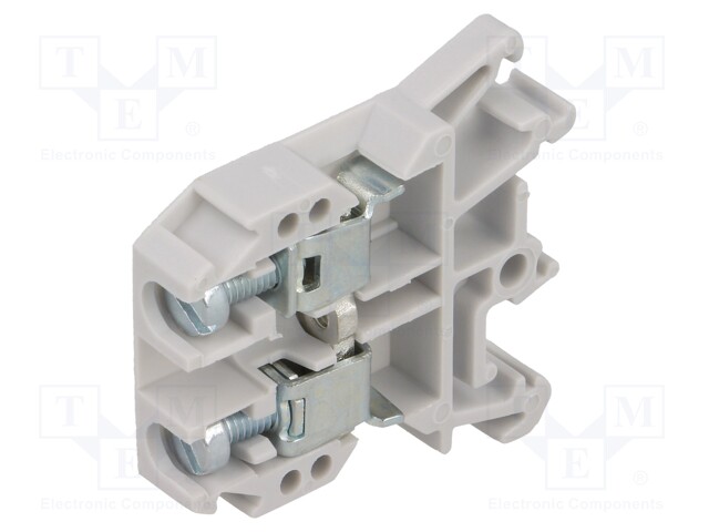 Splice terminal: rail; 0.5÷10mm2; ways: 1; terminals: 2; grey; 690V