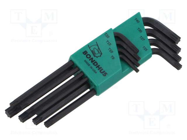 Wrenches set; Torx®; TX09,TX10,TX15,TX20,TX25,TX27,TX30,TX40