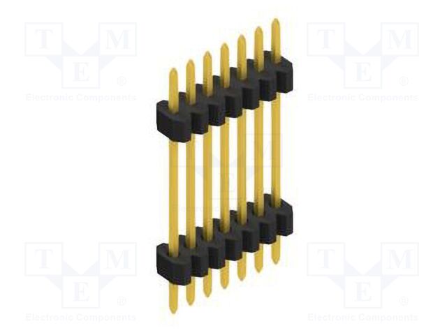 Connector: pin strips; pin header; male; PIN: 7; 1.27mm; THT; 1x7