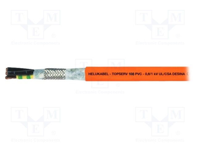 Wire; TOPSERV®108; stranded; Cu; 4G2,5mm2; PVC; orange; 0.6/1kV