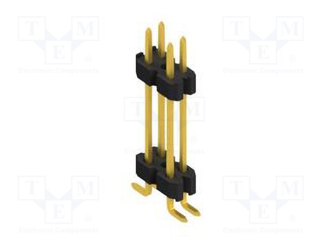 Connector: pin strips; pin header; male; PIN: 4; 1.27mm; SMT; 2x2
