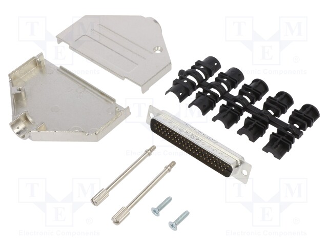 D-Sub HD; PIN: 62; male; shielded; straight; soldering; for cable