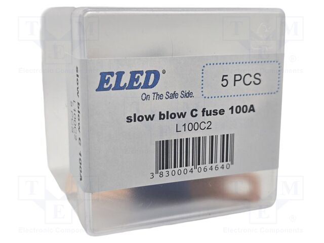 Fuse: fuse; 100A; 32VDC; automotive; 62mm; 62x15.2x22.2mm