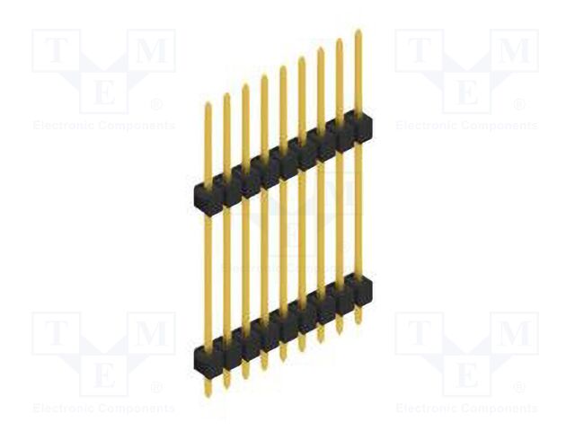 Connector: pin strips; pin header; male; PIN: 9; 2.54mm; THT; 1x9