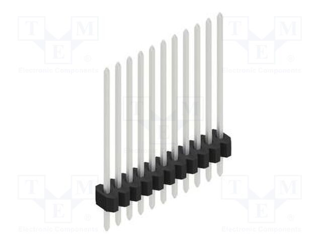 Connector: pin strips; pin header; male; PIN: 11; 1.27mm; THT; 1x11