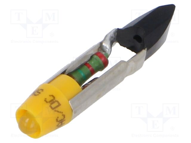 LED lamp; yellow; T5,5; 24VDC; 24VAC; No.of diodes: 1