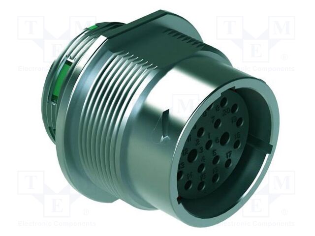 Connector: circular; socket; female; 250V; PIN: 20; IP67; straight