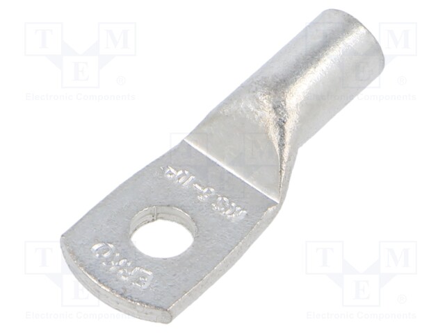 Tip: ring tube; M5; 10mm2; crimped; for cable; tinned; copper; 5.3mm