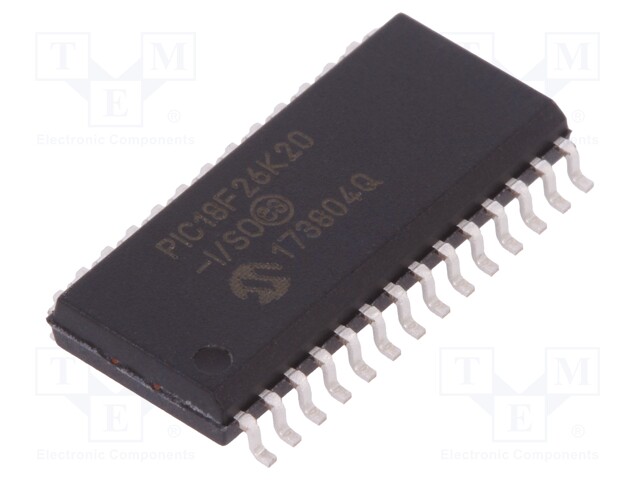 PIC microcontroller; Memory: 64kB; SRAM: 32768B; EEPROM: 1024B