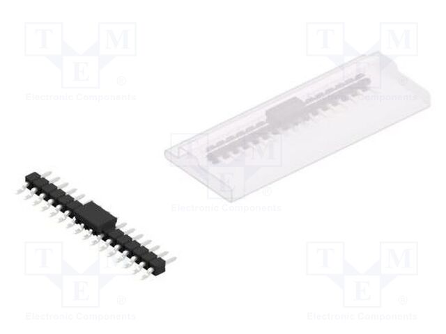 Connector: pin strips; pin header; male; PIN: 16; 2.54mm; SMT; 1x16