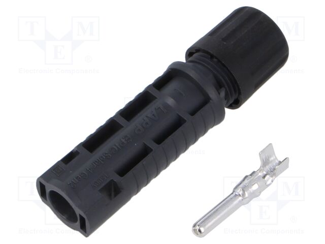 Connector: solar; male; straight; 10mm2; with contacts; crimped