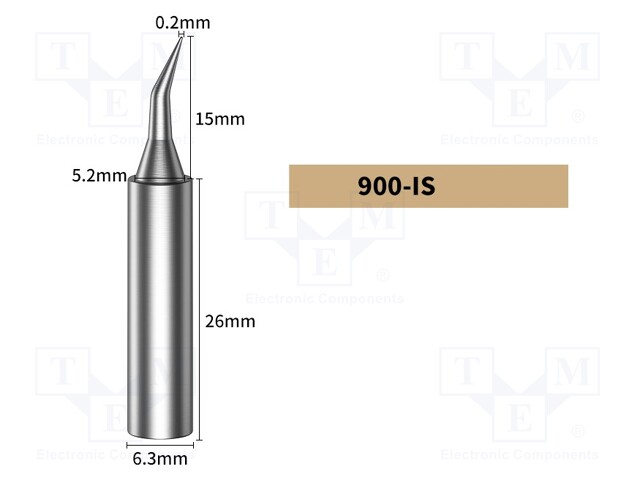 Tip; bent conical; 0.2mm; for soldering station; BK969