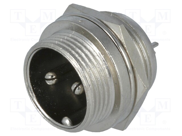 Socket; microphone; male; PIN: 2; for panel mounting