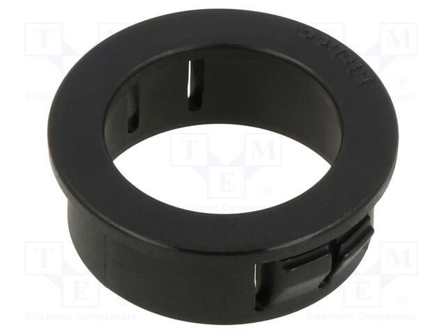 Grommet; Ømount.hole: 27.8mm; Øhole: 20.6mm; black; UL94V-2
