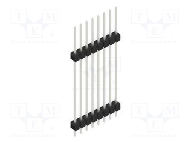 Connector: pin strips; pin header; male; PIN: 8; 2.54mm; THT; 1x8