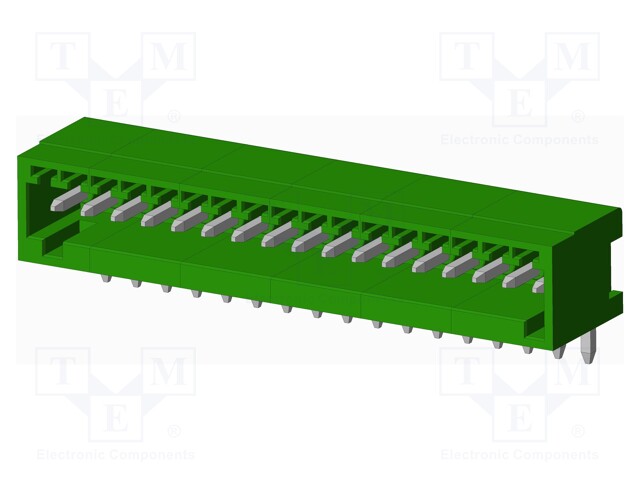 Connector: pluggable terminal block; socket; male; angled; THT