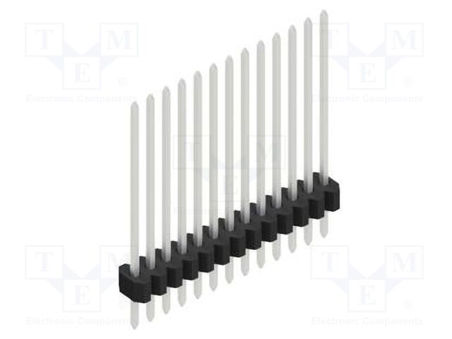 Connector: pin strips; pin header; male; PIN: 13; 1.27mm; THT; 1x13