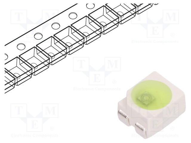 CRLED; SMD; 3528,PLCC4; blue (ice blue); 2100mcd; 3.5x2.8x1.9mm