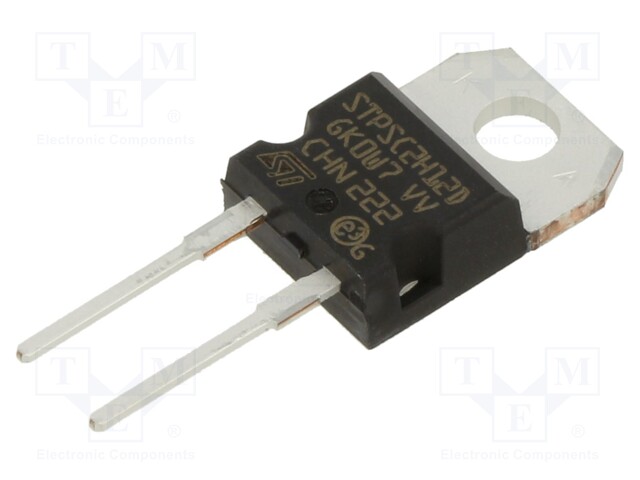 Silicon Carbide Schottky Diode, Single, 1.2 kV, 2 A, 15.6 nC, TO-220AC
