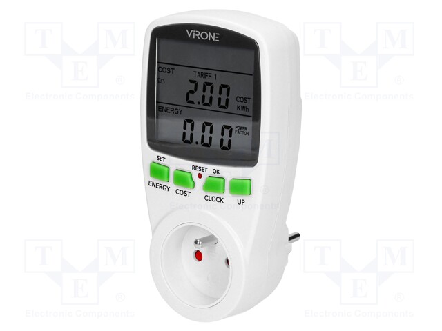 Controller; plug-in; IP20; 16A; 230VAC 50/60Hz; Display: LCD; white