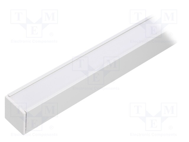 Profiles for LED modules; white; surface; natural; L: 2m; anodized
