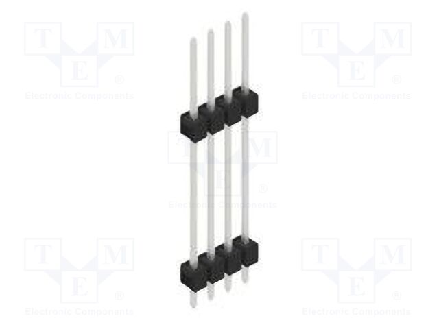 Connector: pin strips; pin header; male; PIN: 4; 2.54mm; THT; 1x4