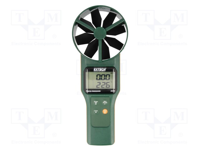 Thermoanemometer; LCD (4000),with a backlit; 0,2÷30m/s