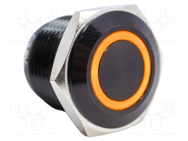 Switch: vandal resistant; SPST-NO; 2A/48VDC; IP65; OFF-(ON); Ø16mm