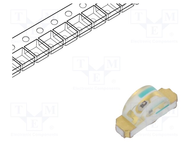LED; SMD; 1204; red; 45÷170mcd; 3.2x1.5x1mm; 130°; 2.2÷2.8V; 20mA