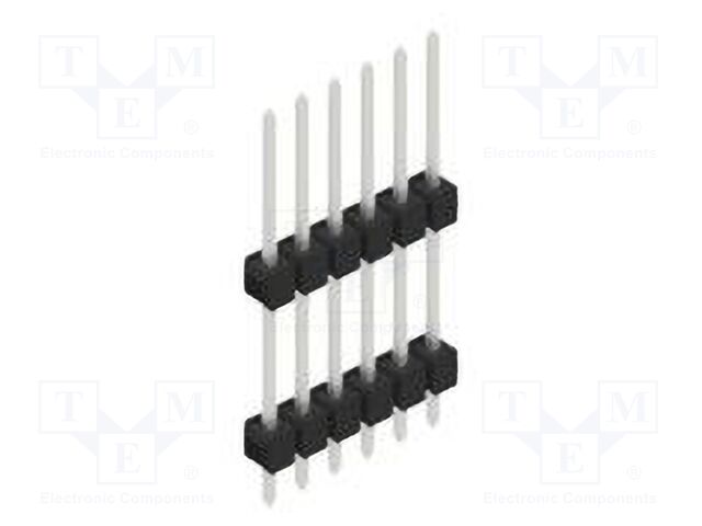 Connector: pin strips; pin header; male; PIN: 6; 2.54mm; THT; 1x6
