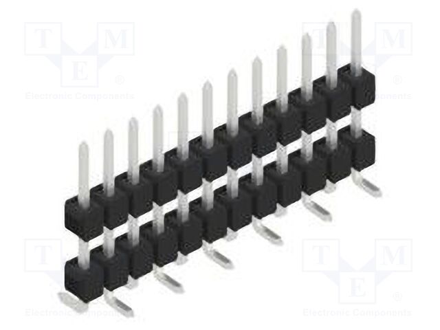 Connector: pin strips; pin header; male; PIN: 12; 2.54mm; SMT; 1x12