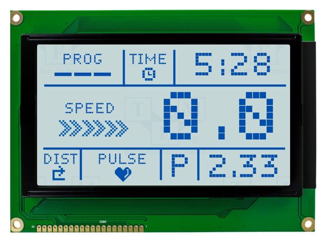 Display: LCD; 240x128; STN Positive; grey; 144x104mm; LED; 1x20