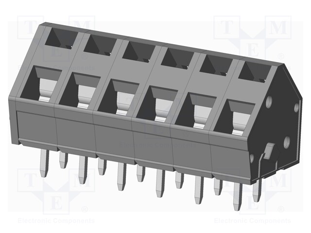 Connector: PCB terminal block; terminal; angled 45°; on PCBs